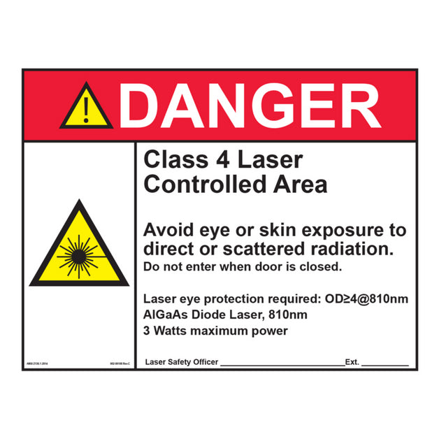 Pioneer Elite Laser Safety Sign